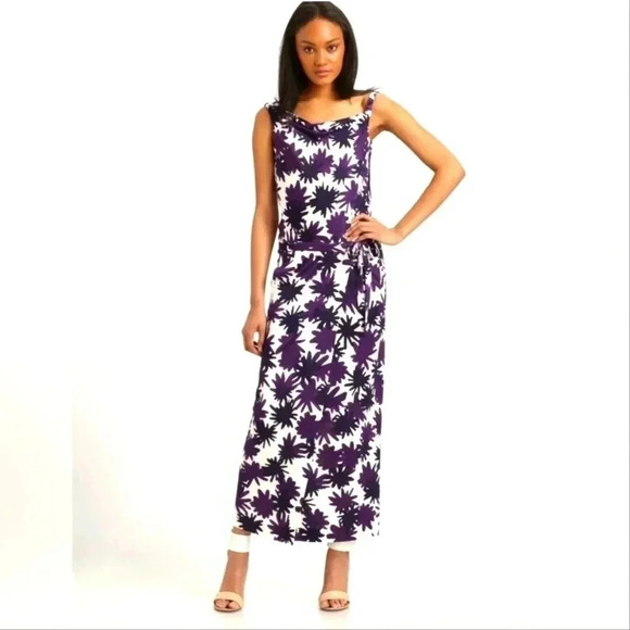 Diane Von Furstenberg Dresses & Skirts - Diane Von Furstenberg Louanne Asterisk Meadow Aubergine Maxi Dress